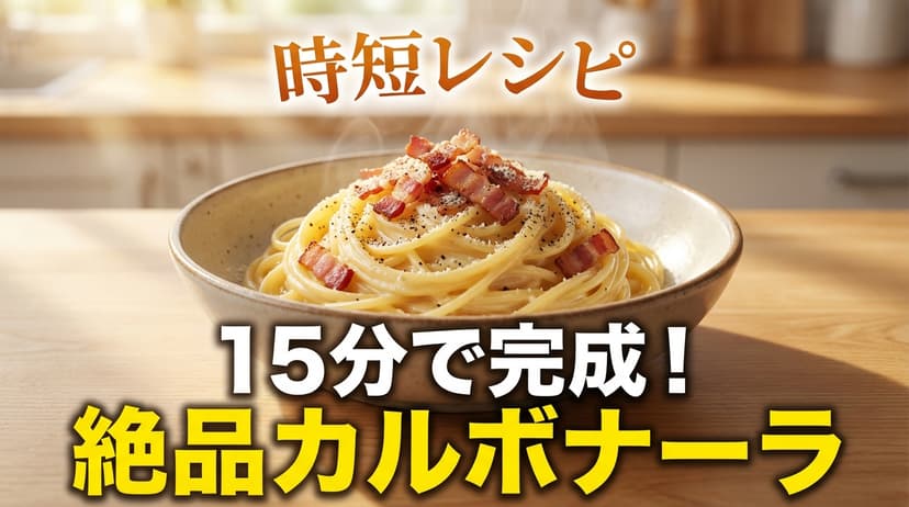 15分で完成！絶品カルボナーラ