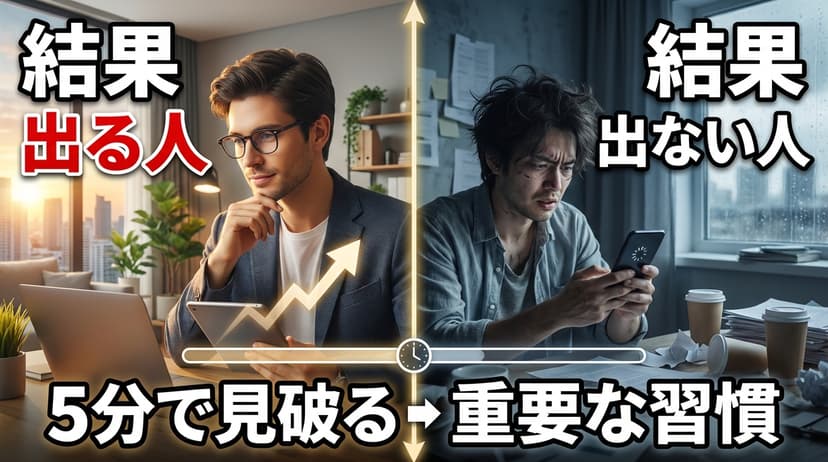 対比・違い系（○○な人 vs △△な人） - YouTubeサムネイル例