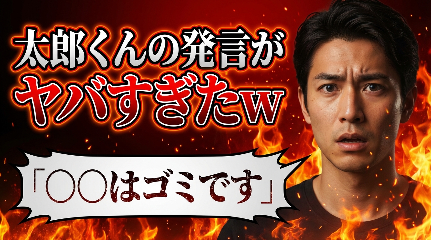 炎上・議論系サムネイル例